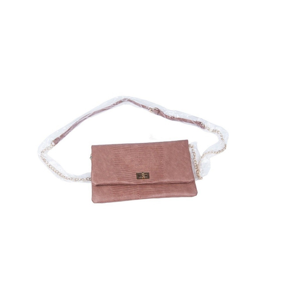 Urban‎ Expressions Womens Rykard Blush Croc Clutch Crossbody Bag Purse